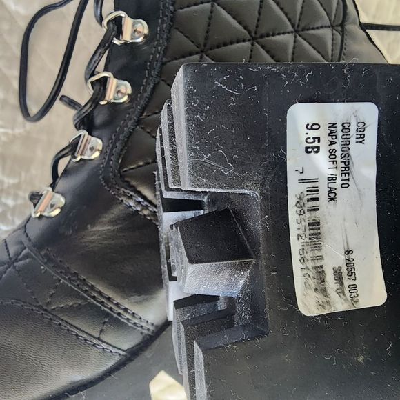 Schutz cory quilted lace up chunky heel combat boots - Picture 12 of 12